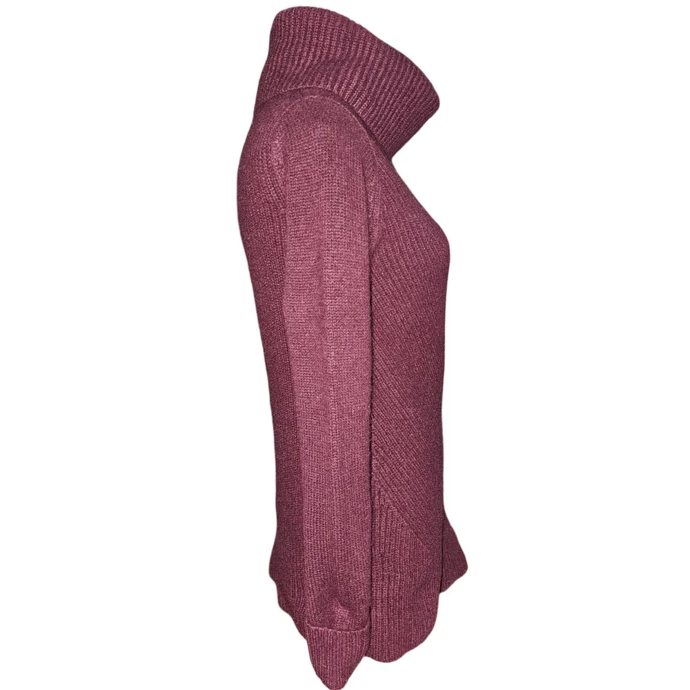 Talbots Womens Burgundy Wine Cashmere Cowlneck Sweater Size Small - Picture 3 of 15